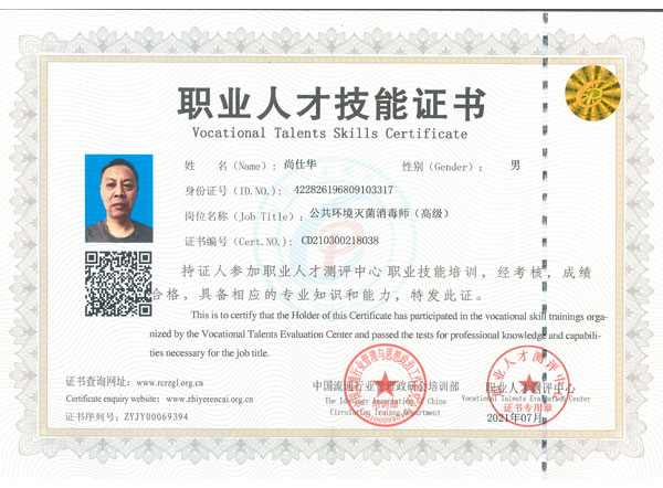 职业人才技能证书